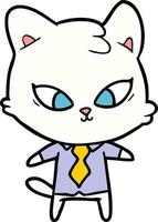 cute cartoon cat vector