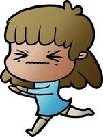cartoon doodle character woman vector