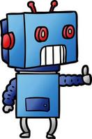 cartoon doodle character robot vector