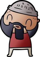 cartoon bearded man vector