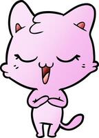 happy cartoon cat vector