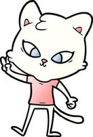 cute cartoon cat vector