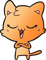 happy cartoon cat vector