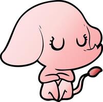 cute cartoon elephant vector
