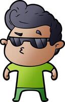 cartoon cool guy vector