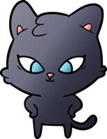 cute cartoon cat vector