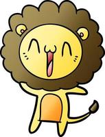 happy cartoon lion vector