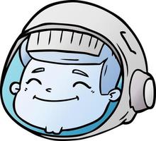 cartoon astronaut face vector