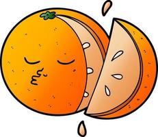 Vector cartoon orange