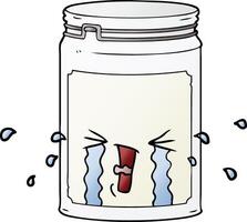 cartoon glass jar vector