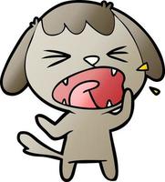 cute cartoon dog barking vector