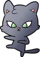 lindo gato de dibujos animados vector