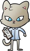 cute cartoon cat vector