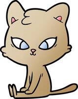 cute cartoon cat vector