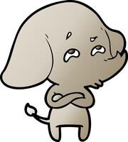 cartoon elephant remembering vector