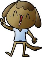 cartoon laughing dog vector