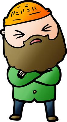 cartoon man with beard