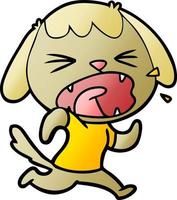 cute cartoon dog barking vector