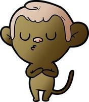 cartoon character monkey vector