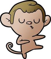 cartoon character monkey vector