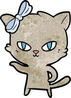 cute cartoon cat vector