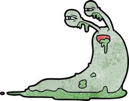 gross cartoon slug vector