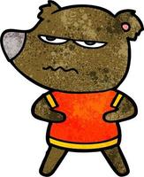 annoyed bear cartoon vector