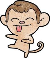 funny cartoon monkey pointing vector