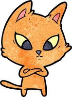 confused cartoon cat vector