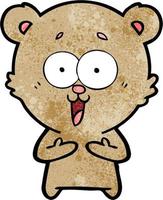 laughing teddy  bear cartoon vector