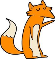 Vector cartoon fox