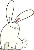 cute cartoon rabbit vector