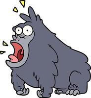 cartoon shouting gorilla vector