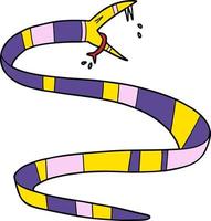 cartoon poisonous snake vector