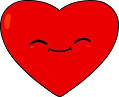 cartoon happy love heart vector