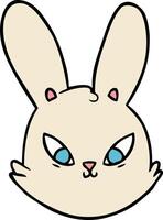 cartoon bunny face vector