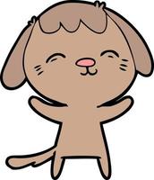 happy cartoon dog vector