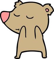 happy cartoon bear vector