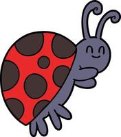 cute cartoon ladybug vector