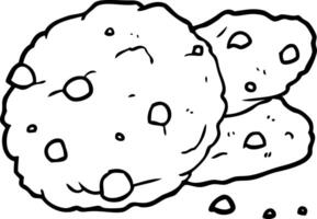 line drawing of a cookies vector