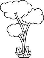 line drawing of a tree vector