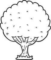 dibujo lineal de un árbol vector