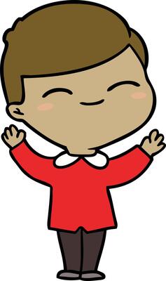 cartoon smiling boy