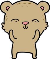 happy cartoon bear vector