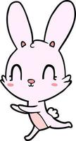 lindo conejo de dibujos animados vector