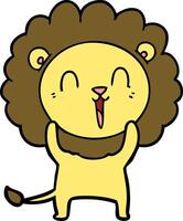 laughing lion cartoon vector