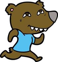 oso de dibujos animados corriendo vector