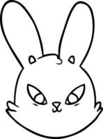 cartoon bunny face vector