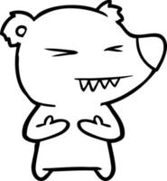 angry bear cartoon vector