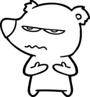 annoyed bear cartoon vector